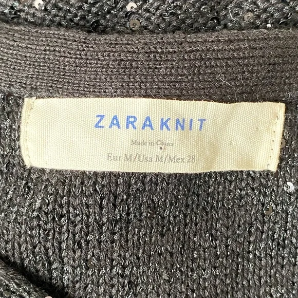 *SOLD* ZARA Knit Sleeveless Sequin Top - Picture 5 of 6